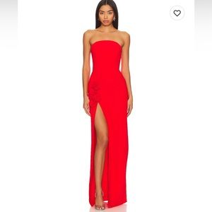 X REVOLVE Wolfe Gown in Crimson